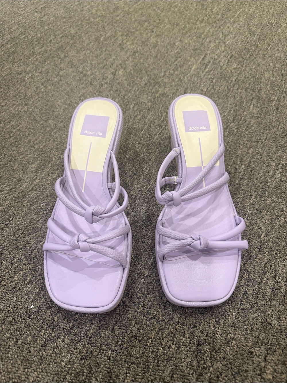 Dolce Vita Lavender Knotted Strap Slide Mules